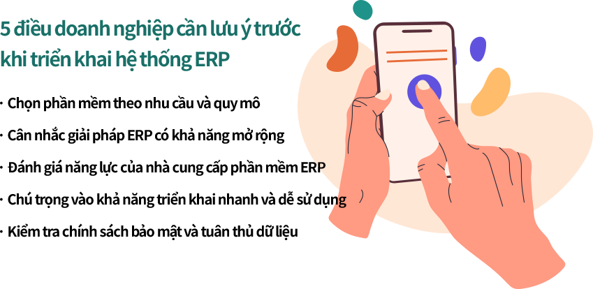 5 điều cần lưu ý trước khi triển khai hệ thống ERP 5 Lưu ý trước khi triển khai ERP
